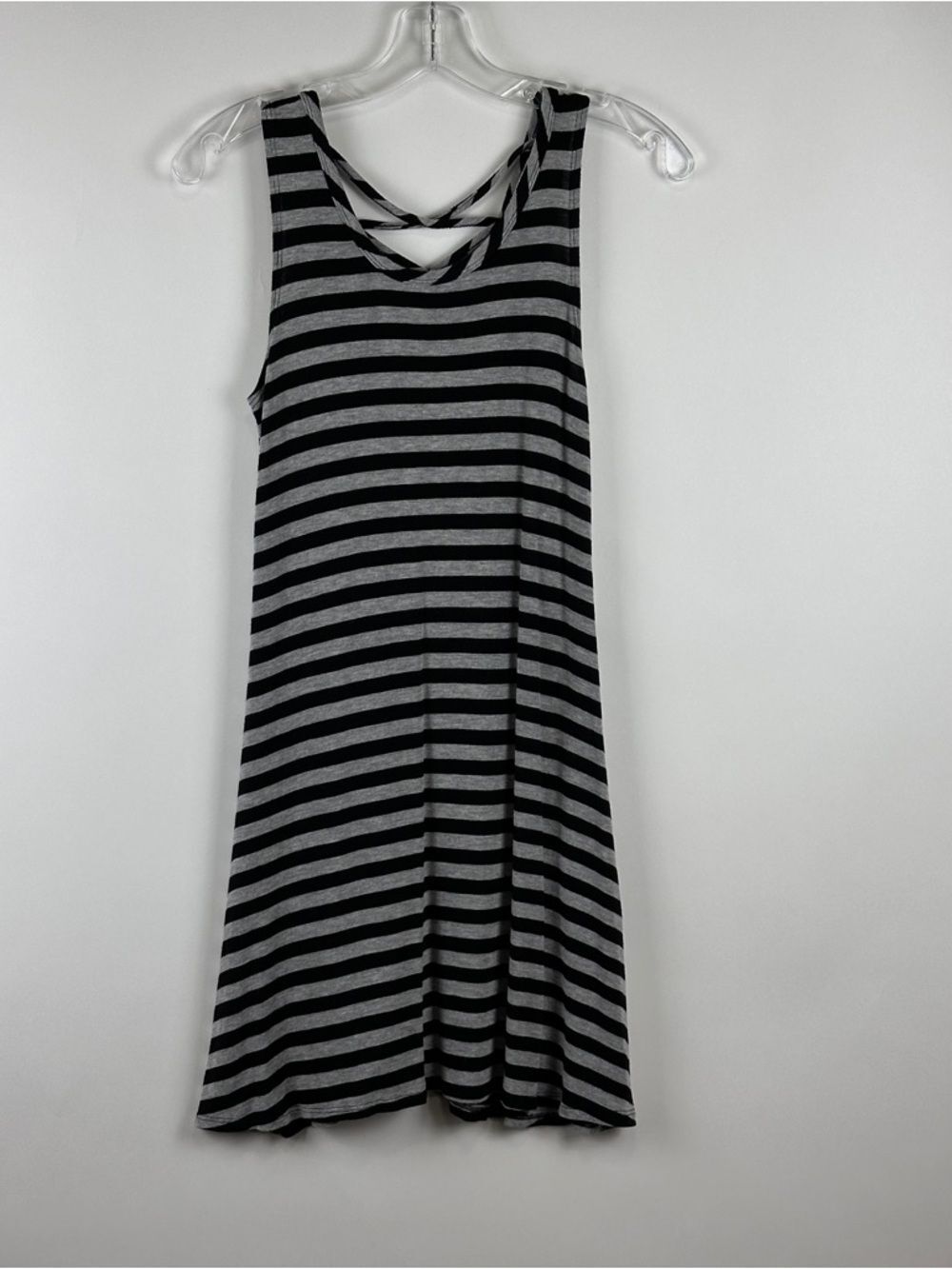 Olivia Rae Striped Knit Dress Womens Casual Soft Stretch Midi Size M